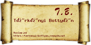 Tárkányi Bottyán névjegykártya